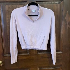 Gymshark light pink cropped long sleeve